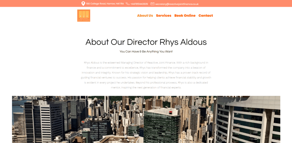 Reactive Joint Finance - Rhys Aldous