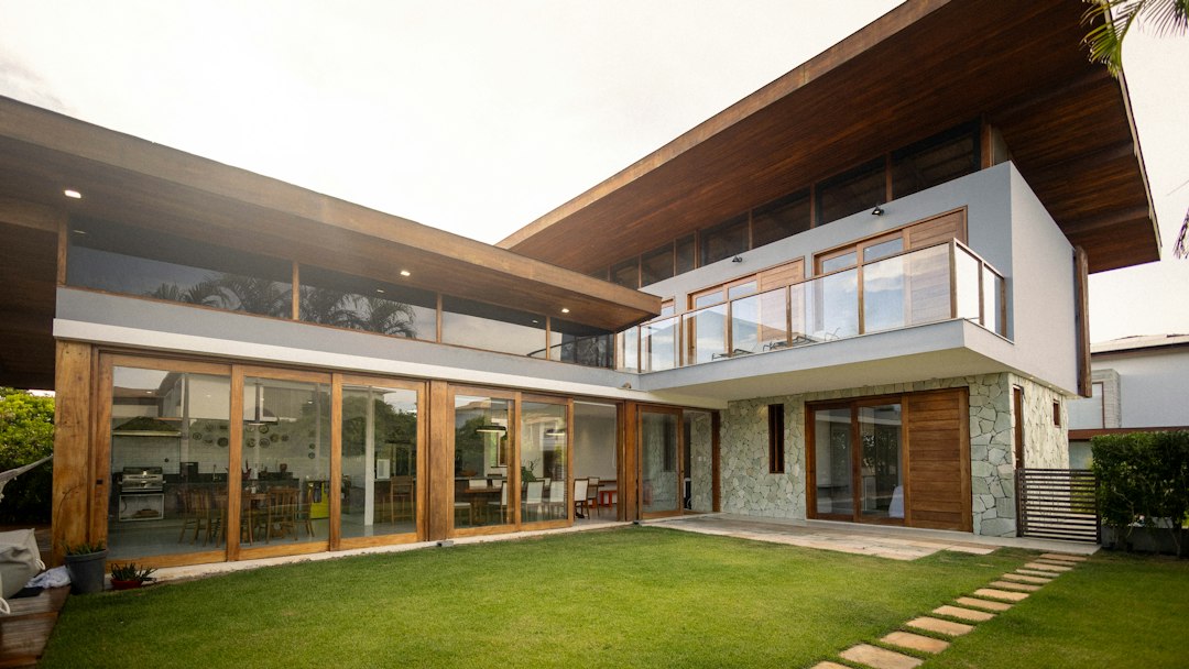 Modern residential house with large windows, valued using an AVM